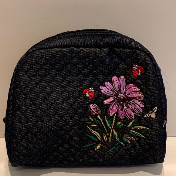 Vera Bradley Medium Cosmetic Bag in Denim Navy